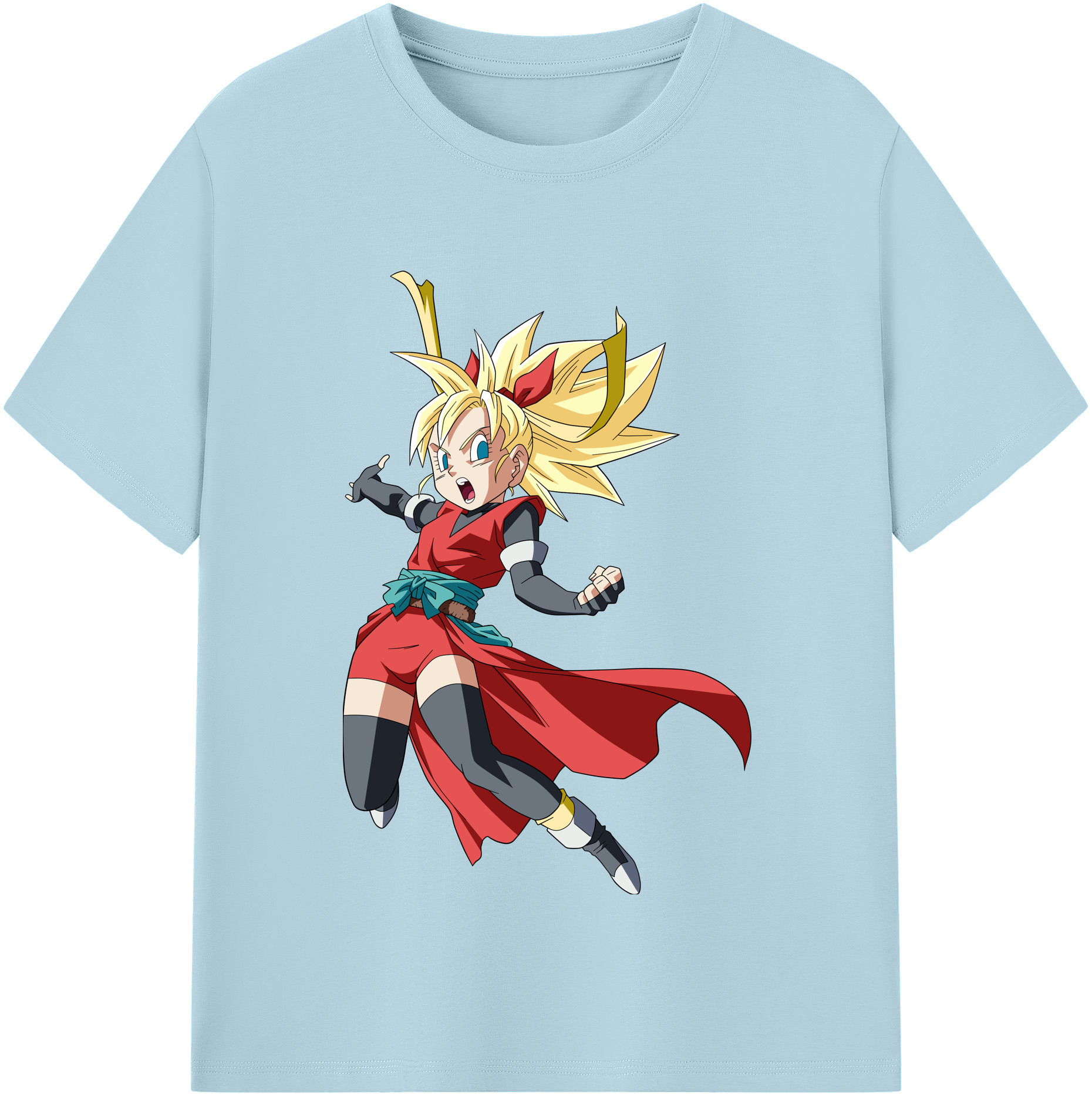 （画像用） ドラゴンボール カリフラ DRAGON BALL Caulifla 綿100％半袖Tシャツ（フロントプリント）